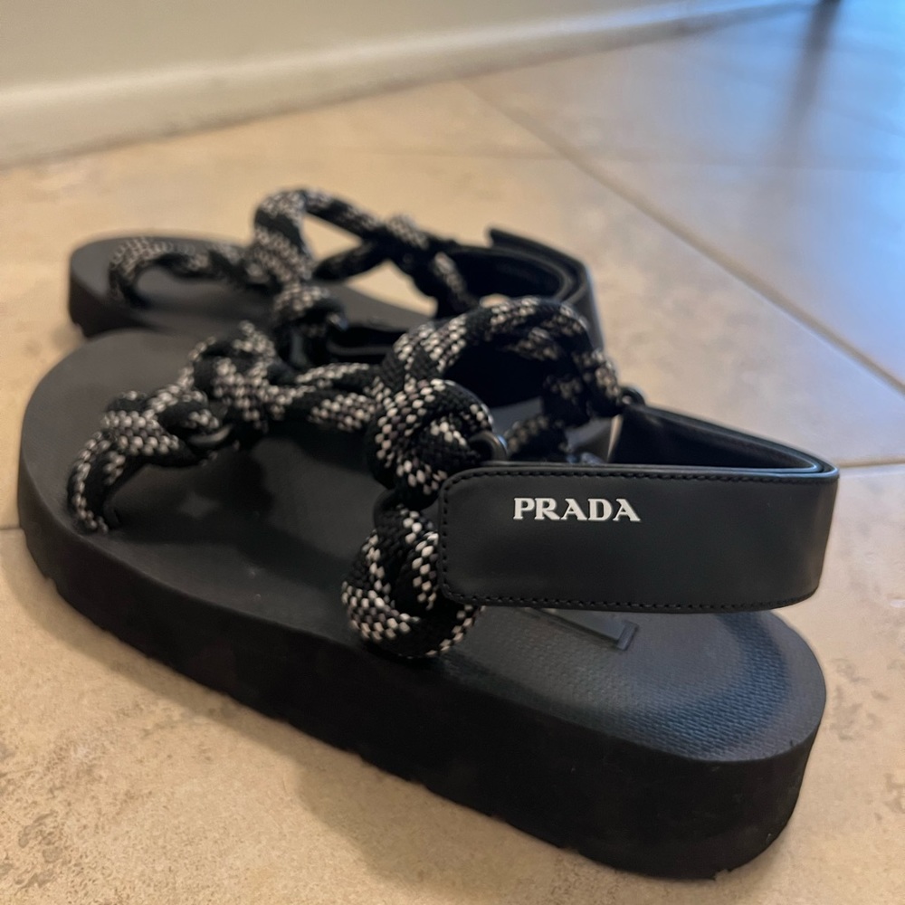 Prada Canvas Sport Sandals
